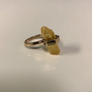 Yellow quartz ring
